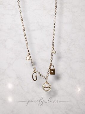 Guess Charm Pendant Necklace - Gold